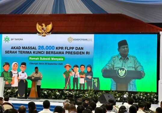 BRI Region 7 Jakarta 2 Hadiri Acara Akad Massal 26.000 KPR FLPP dan Serah Terima Kunci Bersama Presiden RI