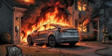 Mobil Listrik Terbakar di Permukiman Padat Jakarta Utara, Lima Orang Tak Terselamatkan