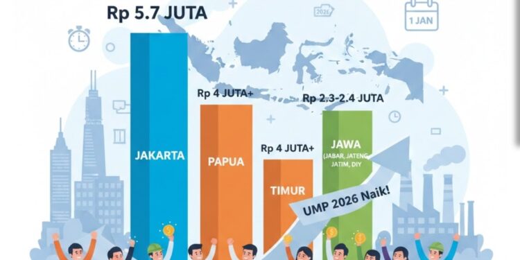 UMP 2026 Naik! Gaji Minimum Ikut Meroket, Jakarta Tertinggi, Jawa Masih Ketat