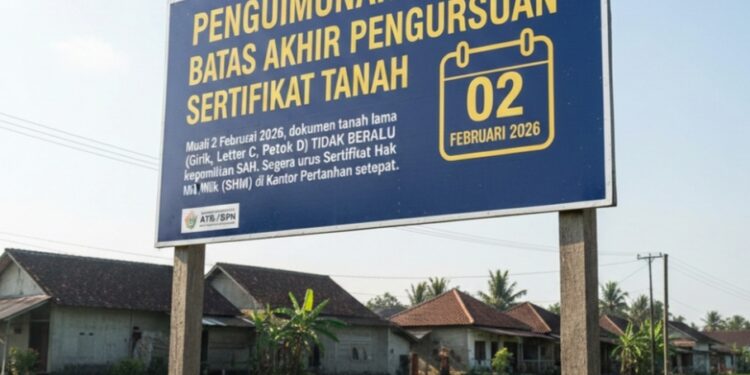 Surat Tanah Girik, Letter C, dan Petok D Tak Berlaku Mulai 2 Februari 2026, ATR/BPN Imbau Warga Segera Urus SHM