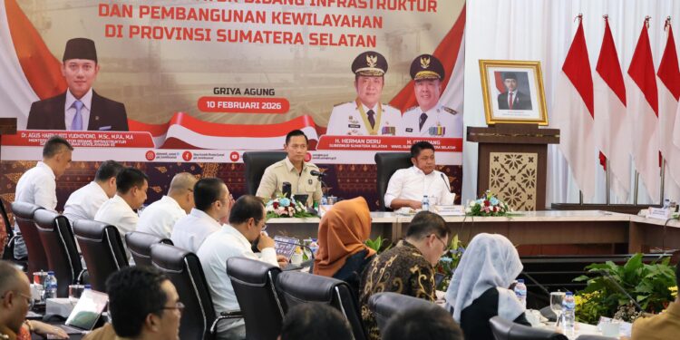 Dua Hari di Sumatra Selatan, AHY Gaspol Infrastruktur: Rapat Maraton, Pantau ODOL, Cek Jembatan Tol Musi V
