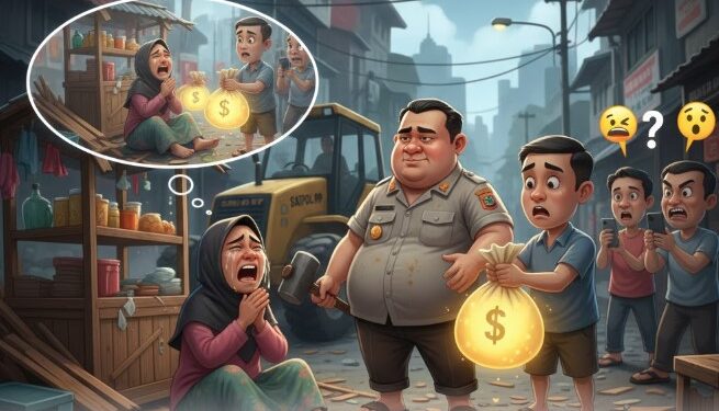 Viral Video Warung Tetap Dibongkar Meski Pemilik Klaim Sudah Penuhi Permintaan Oknum Lurah, Dugaan “Jatah dikeloni” Jadi Sorotan