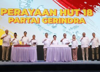 18 Tahun Gerindra: Menyatu dengan Rakyat, Berbagi untuk Negeri, Dukung Prabowo Dua Periode