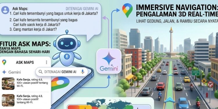 Google Maps Kini Lebih Pintar, Bisa Diajak Ngobrol Cari Tempat dan Navigasi Jalan Tampil Nyata
