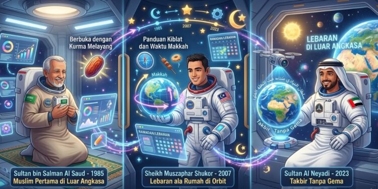 Lebaran di Luar Angkasa! Dari Kurma Melayang hingga Sate Orbit, Ini Cara Astronot Rayakan Idulfitri