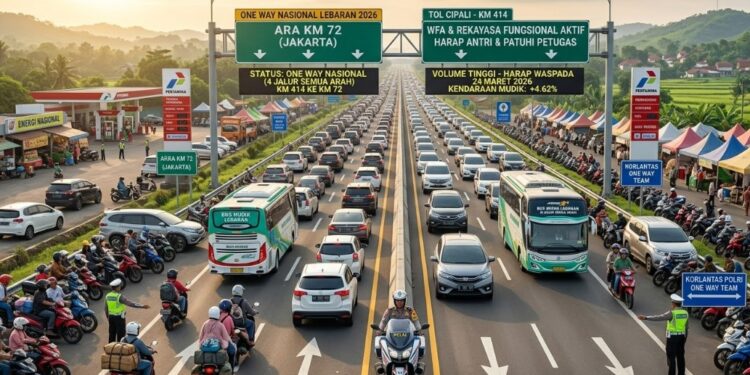 Antisipasi Puncak Arus Balik 24 Maret 2026, Korlantas Polri Siapkan Rekayasa One Way Nasional dan Jalur Fungsional