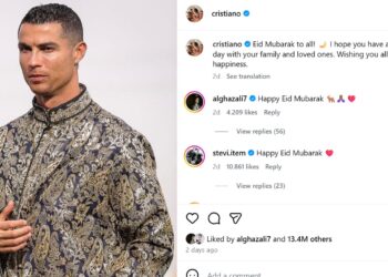 Cristiano Ronaldo Ikut Ucapkan Idul Fitri, Banjir Pujian dari Fans Muslim Dunia