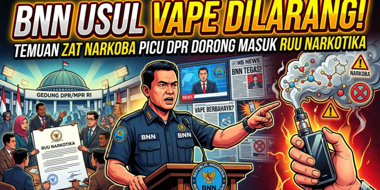 BNN Usul Vape Dilarang, Temuan Zat Narkoba Picu DPR Dorong Masuk RUU Narkotika