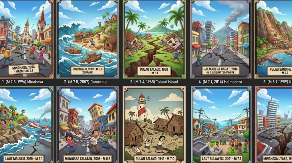 10 Gempa Dahsyat yang Pernah Melanda Sulawesi Utara