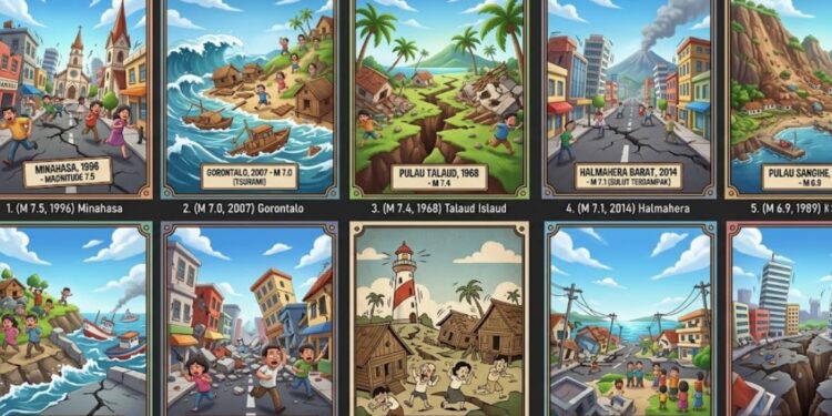 10 Gempa Dahsyat yang Pernah Melanda Sulawesi Utara