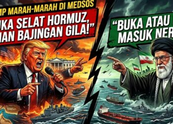 Trump Marah-Marah di Medsos: “Buka Selat Hormuz, Kalian Bajingan Gila!”; Iran: “Buka atau Kalian Masuk Neraka!