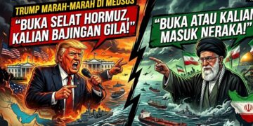 Trump Marah-Marah di Medsos: “Buka Selat Hormuz, Kalian Bajingan Gila!”; Iran: “Buka atau Kalian Masuk Neraka!