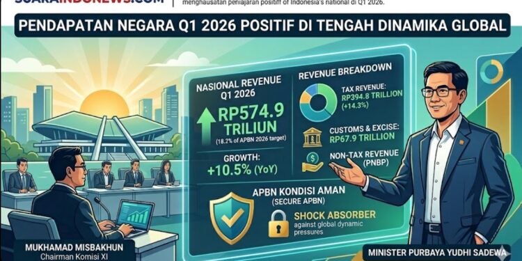 Penerimaan Negara Awal 2026 Tembus Rp574,9 Triliun, Pemerintah Pastikan Keuangan Tetap Aman