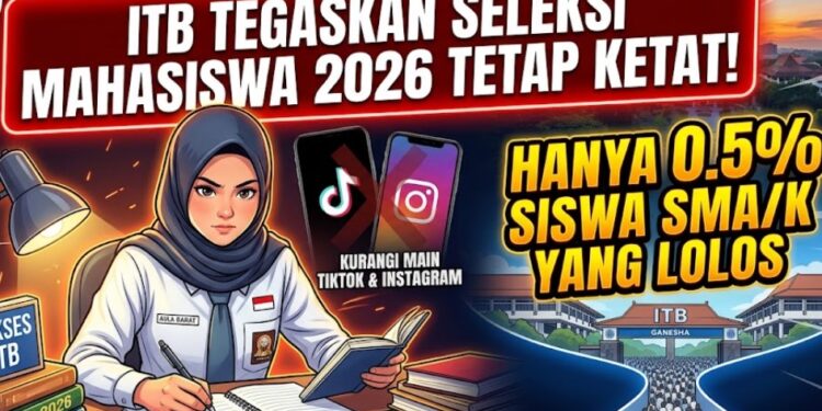 ITB Tegaskan Seleksi Mahasiswa 2026 Tetap Ketat: Kurangi Main TikTok & Instagram, Hanya 0,5% Siswa SMA/K yang Lolos