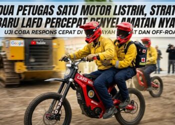 Motor Listrik Jadi Andalan LAFD, Dua Petugas Dikirim Lebih Dulu untuk Menangani Korban