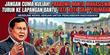 Jangan Cuma Kuliah! Prabowo Minta Mahasiswa Turun ke Lapangan Bantu Tata Kota dan Perumahan