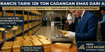 Prancis ‘Tarik’ Emas dari AS, Eh Ternyata Dijual Dulu Lalu Beli Lagi, Malah Untung Rp200 Triliunan