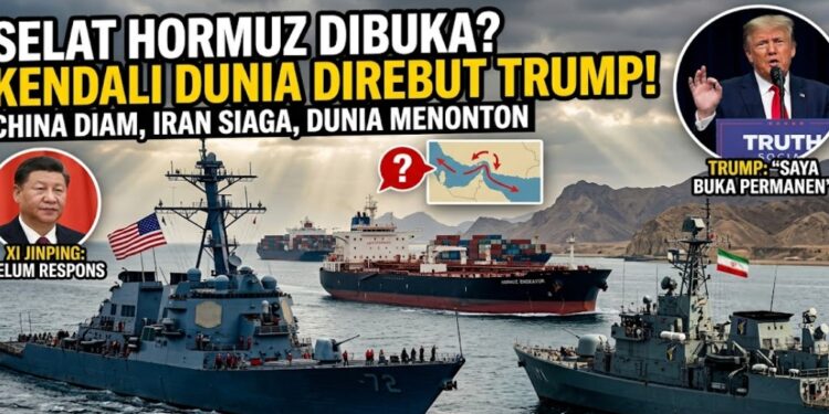 Trump Buka Lagi Selat Hormuz, Katanya Biar Dunia Adem