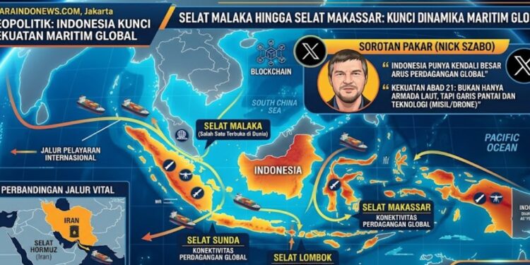 Pakar Sebut Indonesia Pegang Jalur Perdagangan Dunia Lewat Selat Malaka hingga Makassar, Tapi Belum Banyak Disadari