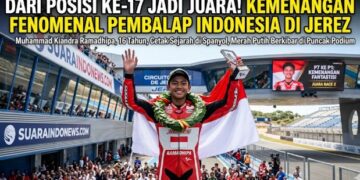 Pembalap Muda Indonesia Muhammad Kiandra Ramadhipa Start dari P17, Finis Juara di Red Bull MotoGP Rookies Cup 2026 Jerez