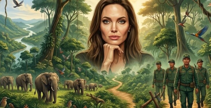 Angelina Jolie Sulap 60 Ribu Hektar Hutan Kamboja Jadi Surga Satwa, Mantan Pemburu Kini Jadi Penjaga Hutan