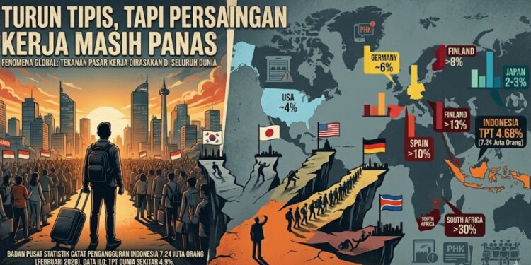 Pengangguran RI 7,24 Juta Orang, Ini Perbandingan dengan Negara Lain