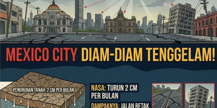 Jakarta Bisa Bernasib Seperti Mexico City? Kota Besar Ini Mulai Tenggelam