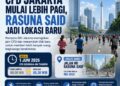 CFD Jakarta Mulai Lebih Pagi, Rasuna Said Jadi Lokasi Baru