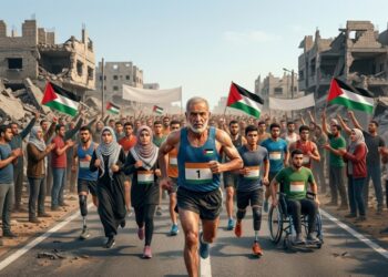 Palestina Marathon Kembali Digelar di Gaza, Ribuan Warga Lari di Tengah Bekas Luka Perang