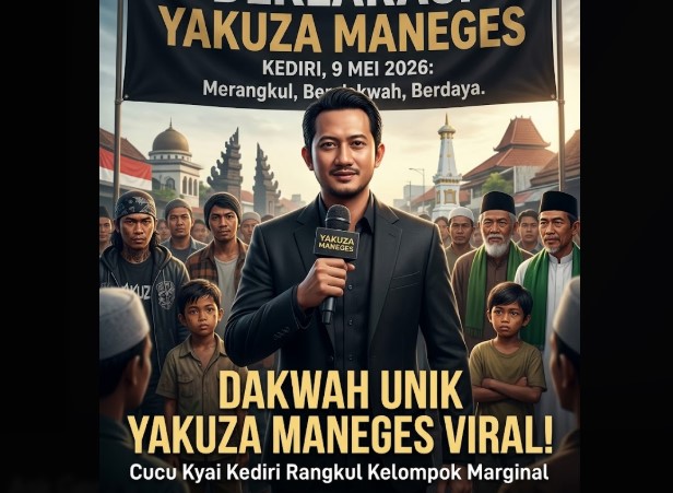 Yakuza Maneges Resmi Muncul di Kediri, Organisasi Dakwah Ini Langsung Jadi Sorotan