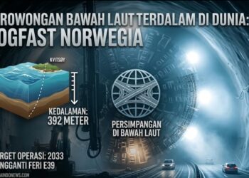 Norwegia Bangun Terowongan Bawah Laut Terdalam di Dunia, Mobil Bakal Melintas 392 Meter di Bawah Laut
