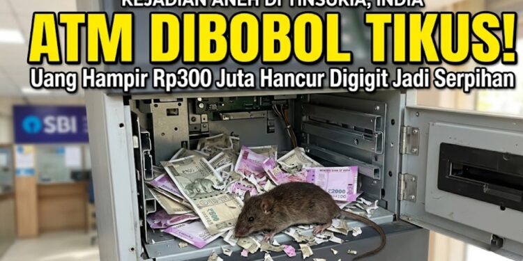 ATM Dibobol Tikus! Uang Hampir Rp300 Juta Hancur Digigit Jadi Serpihan