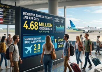Pariwisata Indonesia Makin Bergairah, 4,68 Juta Wisman Datang hingga April 2026