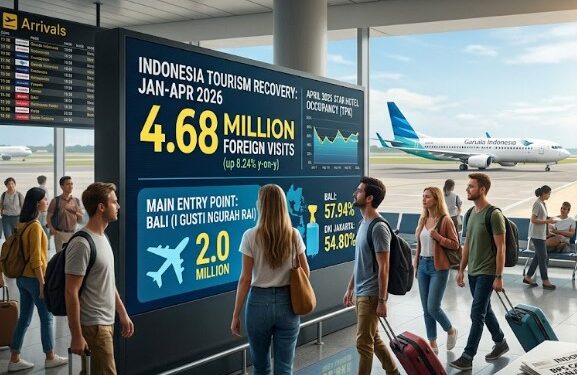 Pariwisata Indonesia Makin Bergairah, 4,68 Juta Wisman Datang hingga April 2026