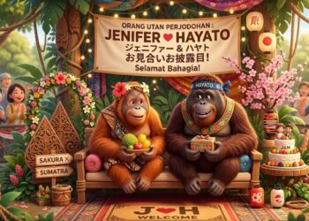 Orang Utan Asal Indonesia Jadi Sorotan di Jepang, “Resepsi Perjodohan” Jenifer dan Hayato Bikin Gemas