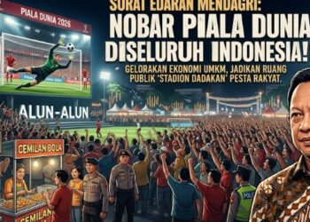 Mendagri Minta Pemda Gelar Nobar Piala Dunia 2026, Alun-alun hingga Lapangan Siap Jadi “Stadion Dadakan”