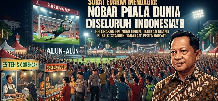 Mendagri Minta Pemda Gelar Nobar Piala Dunia 2026, Alun-alun hingga Lapangan Siap Jadi “Stadion Dadakan”