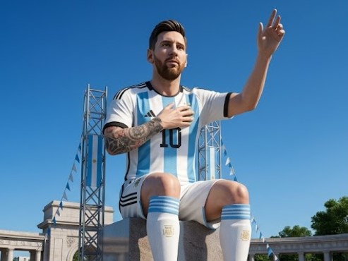Messi Kini Setinggi Gedung 8 Lantai! Argentina Resmikan Patung Raksasa 26 Meter