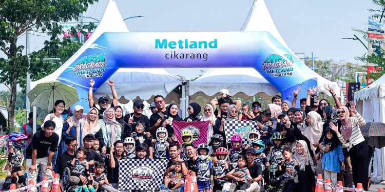 Metland Cikarang Pecahkan Rekor MURI! 400 Anak Ramaikan Dragrace Pushbike Terbesar