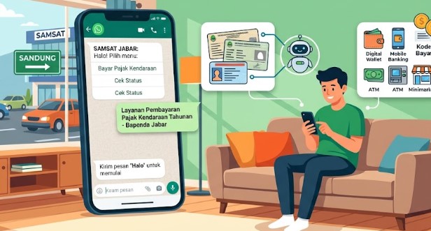 Tak Perlu Antre di Samsat! Kini Bayar Pajak Kendaraan di Jabar Cukup Lewat WhatsApp