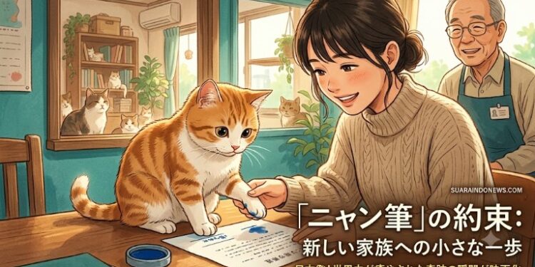 Kucing Jepang Bikin Dunia Gemas! Sebelum Diadopsi, Si Meong “Tanda Tangan” Pakai Cap Kaki Imut