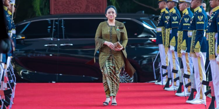 Di Sidang Tahunan dan Sidang Bersama 2026, Puan Tampak Anggun Kenakan Kebaya Brokat Hijau Olive