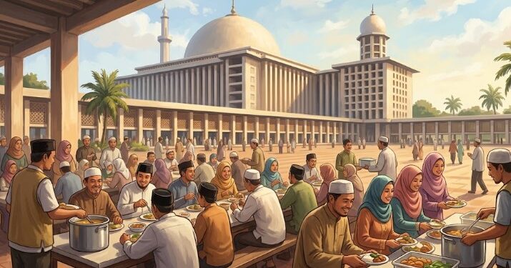 Setiap Jumat, Masjid Istiqlal Gelar Makan Siang Gratis untuk Jamaah