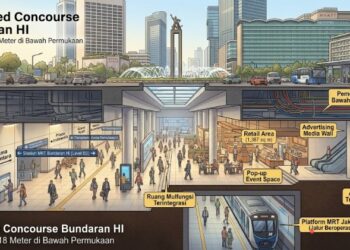 Jakarta Bikin “Kota” di Bawah Tanah! Terowongan 18 Meter di Bawah Bundaran HI Segera Jadi
