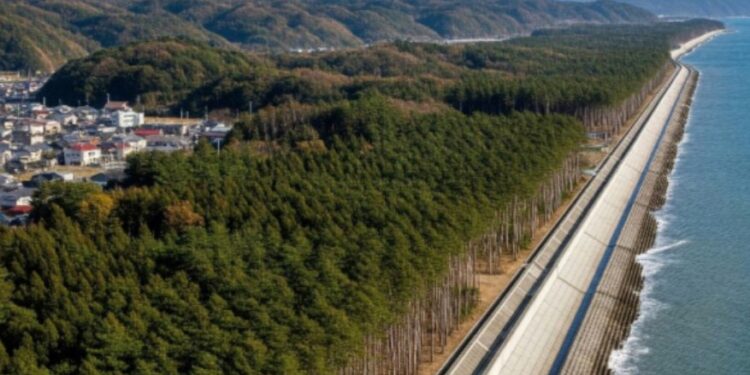 Jepang Perkuat Pertahanan Pantai Pasca Tsunami Tohoku 2011, Tembok Laut Hampir 400 Km Dipadukan dengan Hutan Pantai