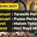 Perkiraan Jadwal Penting Ramadan 1448 H/2027