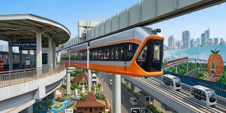 Indonesia Bakal Punya Kereta Gantung yang Menghubungkan Stasiun LRT Harjamukti dan Mekarsari