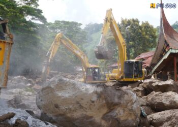 Kementerian PU Normalisasi Batang Baliang Pascabanjir Bandang di Kabupaten Solok