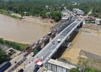 Kementerian PU Perkuat Jembatan Kr Tingkeum untuk Mudahkan Konektivitas dan Lindungi Dari Daya Rusak Sungai