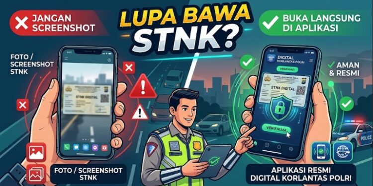 Lupa Bawa STNK? Polisi Bilang Cukup Buka STNK Digital, Tapi Jangan Screenshot